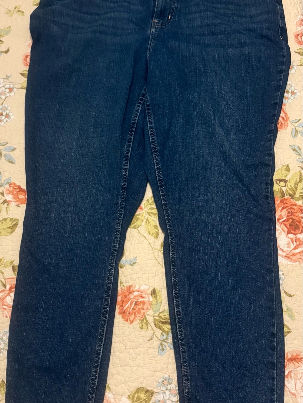 Calvin Klein High Rise Skinny Stretchy Jeans Womens 18W Blue Denim Zip Fly
